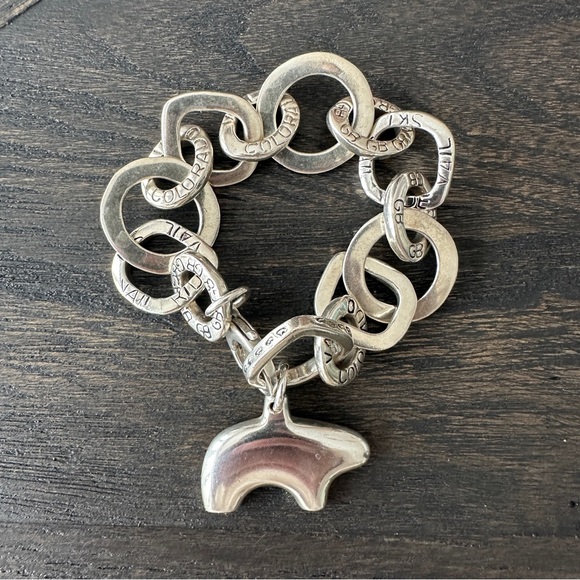 The Golden Bear Sterling Silver TGB Vail Bear Bracelet - Picture 2 of 6